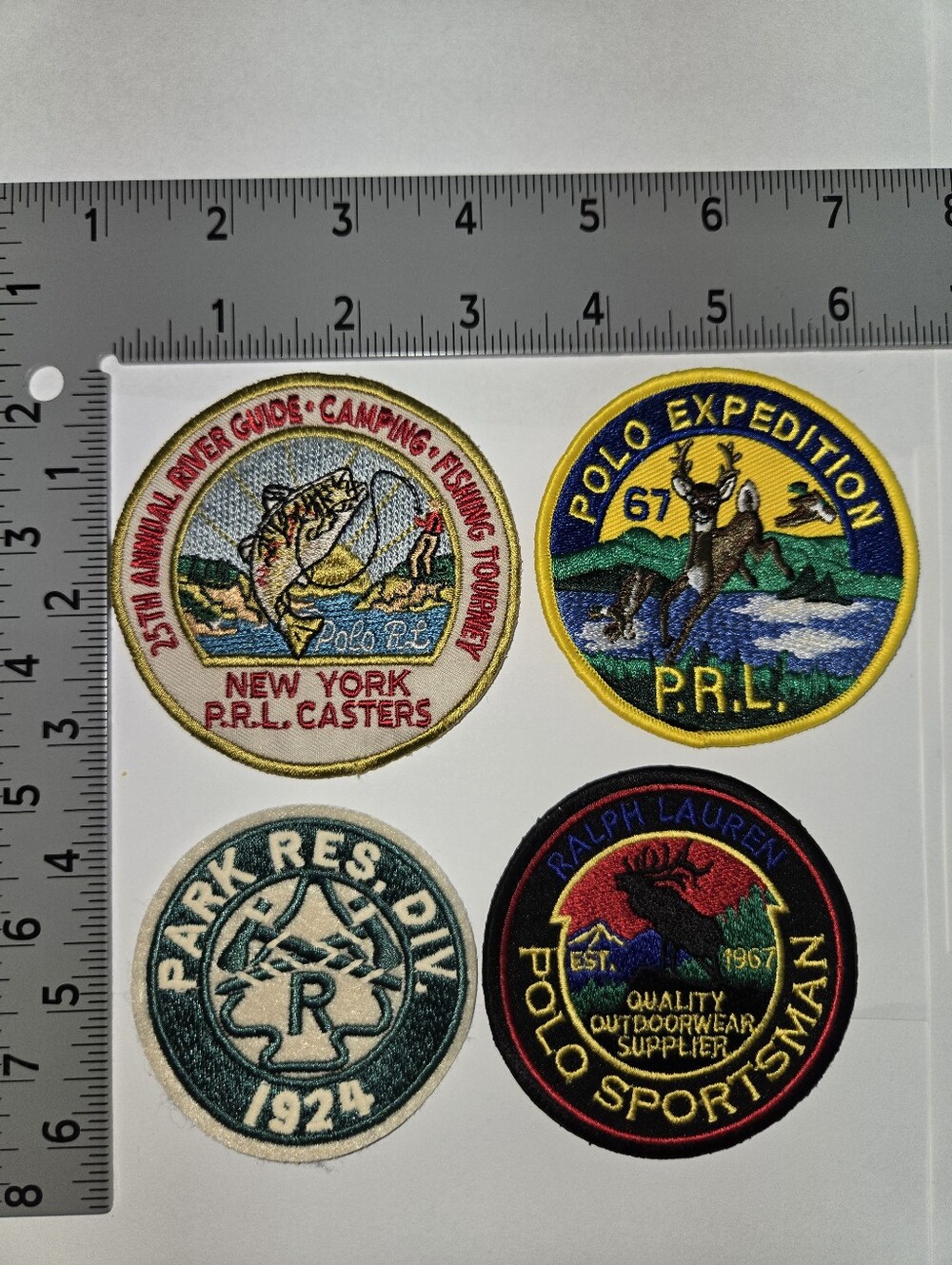 POLO RALPH LAUREN PATCHES RIVER GUIDE SPORTSMAN 4-LOT PATCH